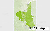 Physical Map of Assaba, lighten