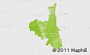 Physical Map of Assaba, single color outside