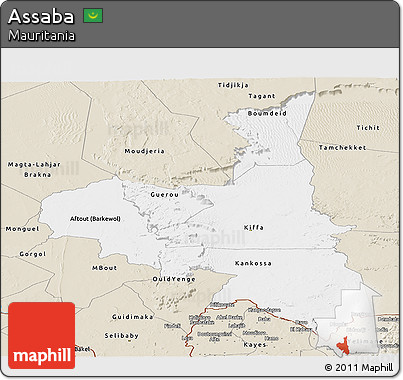 Classic Style Panoramic Map of Assaba