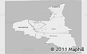 Gray Panoramic Map of Assaba, single color outside