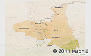 Satellite Panoramic Map of Assaba, lighten