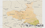 Satellite Panoramic Map of Assaba, shaded relief outside