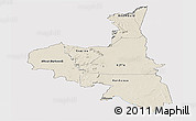 Shaded Relief Panoramic Map of Assaba, cropped outside