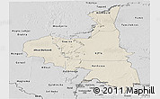 Shaded Relief Panoramic Map of Assaba, desaturated