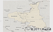 Shaded Relief Panoramic Map of Assaba, semi-desaturated