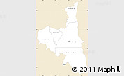 Classic Style Simple Map of Assaba, single color outside