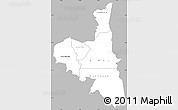Gray Simple Map of Assaba, single color outside