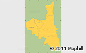 Savanna Style Simple Map of Assaba, single color outside