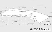Silver Style Simple Map of Boghe