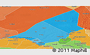 Political Shades Panoramic Map of Brakna