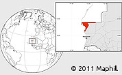 Blank Location Map of Dakhlet Nouadhibou, highlighted country