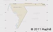Shaded Relief Map of Dakhlet Nouadhibou, cropped outside