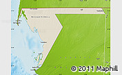 Shaded Relief Map of Dakhlet Nouadhibou, physical outside
