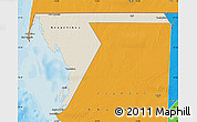 Shaded Relief Map of Dakhlet Nouadhibou, political outside