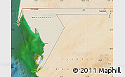 Shaded Relief Map of Dakhlet Nouadhibou, satellite outside