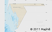 Shaded Relief Map of Dakhlet Nouadhibou, single color outside