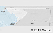 Silver Style Panoramic Map of Dakhlet Nouadhibou