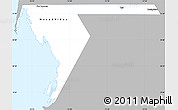 Gray Simple Map of Dakhlet Nouadhibou, single color outside