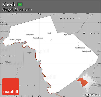 Gray Simple Map of Kaedi