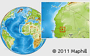 Physical Location Map of M Bout, within the entire country