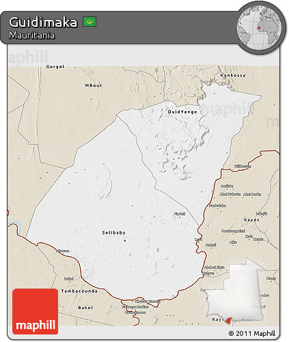 Classic Style 3D Map of Guidimaka