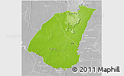 Physical 3D Map of Guidimaka, lighten, desaturated