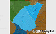 Political Shades 3D Map of Guidimaka, darken
