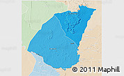 Political Shades 3D Map of Guidimaka, lighten