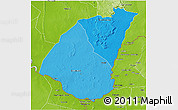 Political Shades 3D Map of Guidimaka, physical outside