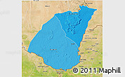 Political Shades 3D Map of Guidimaka, satellite outside