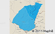 Political Shades 3D Map of Guidimaka, shaded relief outside