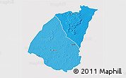 Political Shades 3D Map of Guidimaka, single color outside