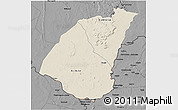 Shaded Relief 3D Map of Guidimaka, darken, desaturated