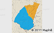 Political Map of Guidimaka, shaded relief outside