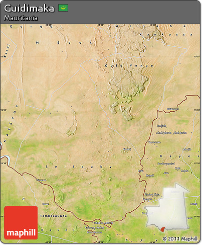Satellite Map of Guidimaka