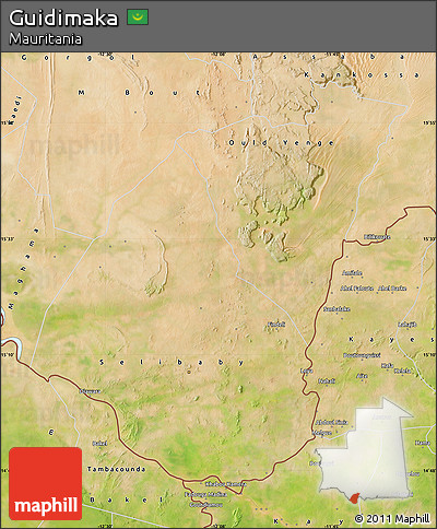 Satellite Map of Guidimaka