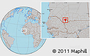 Gray Location Map of Ould Yenge