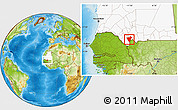 Physical Location Map of Ould Yenge, highlighted country