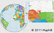 Political Location Map of Ould Yenge, highlighted country