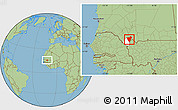 Savanna Style Location Map of Ould Yenge, highlighted parent region
