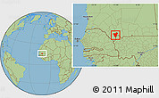 Savanna Style Location Map of Ould Yenge