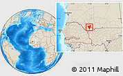 Shaded Relief Location Map of Ould Yenge