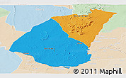Political Panoramic Map of Guidimaka, lighten