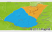 Political Panoramic Map of Guidimaka, physical outside
