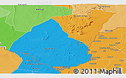 Political Panoramic Map of Guidimaka, political shades outside