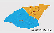 Political Panoramic Map of Guidimaka, single color outside