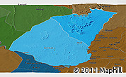 Political Shades Panoramic Map of Guidimaka, darken
