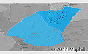 Political Shades Panoramic Map of Guidimaka, desaturated