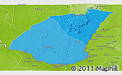 Political Shades Panoramic Map of Guidimaka, physical outside