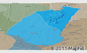 Political Shades Panoramic Map of Guidimaka, semi-desaturated